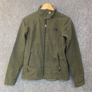 North Face green soft shell Windfall Calentino Full Zip Jacket. SZ small